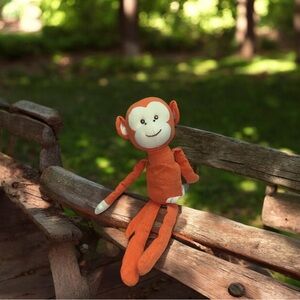 Bukowski Design AB Hoppy Monkey Orange Bean Bag Plush Bukowski Natural Rare